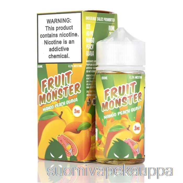 Vape Nesteet Mango Persikka Guava - Hedelmähirviö - 100ml 0mg